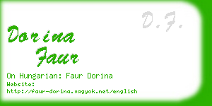 dorina faur business card